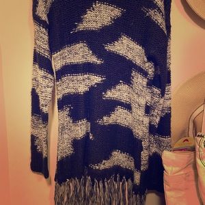 Black and white sweater dress